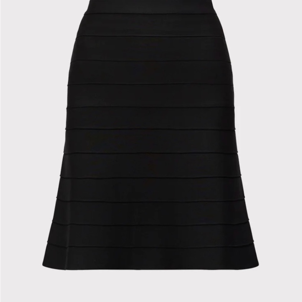 Herve Leger Elegant Black A-Line Skirt